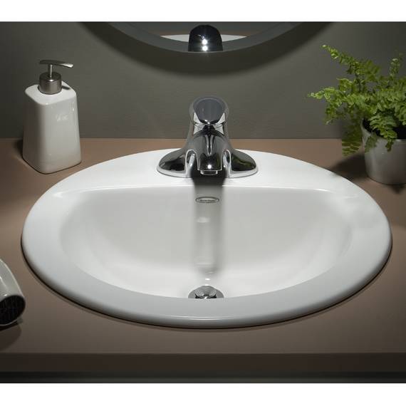 Colony Drop In Sink with Centre Hole Only WHITE